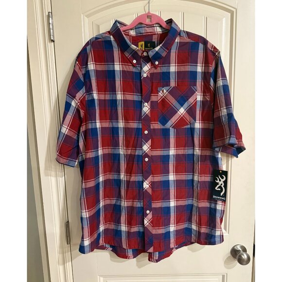 Browning Multicolor Plaid Printed Button Up Shirt Size XXL - Picture 1 of 3